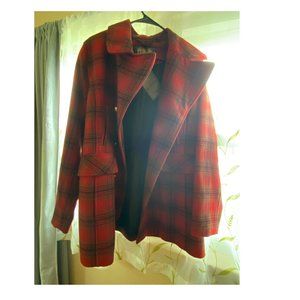 NWT Plaid Peacoat